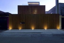 House 53 by Marcio Kogan complete shutter facade