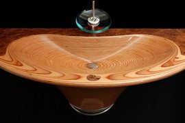 Elegant wooden sinks by Markus Horner