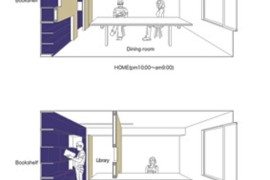 Transforming a small apartment into a home office/living space hybrid