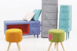 Cute and playful Button Up furniture series from Kam Kam
