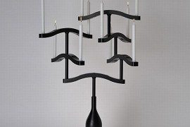 Gothic-inspired Black Candle Holder