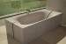 Concrete bathtub & wash basin with undulating shapes and modern design