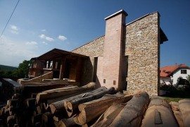 Stone house combines rustic and modern in Romania