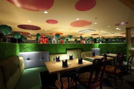 Surprisingly modern: Alice in Wonderland-themed restaurant