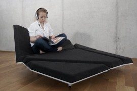 Shape-shifting Origami-like sofa design from Alexander Rehn