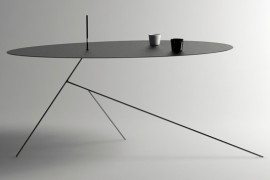 Surprisingly thin table design: Chiuet Table by Design Jay