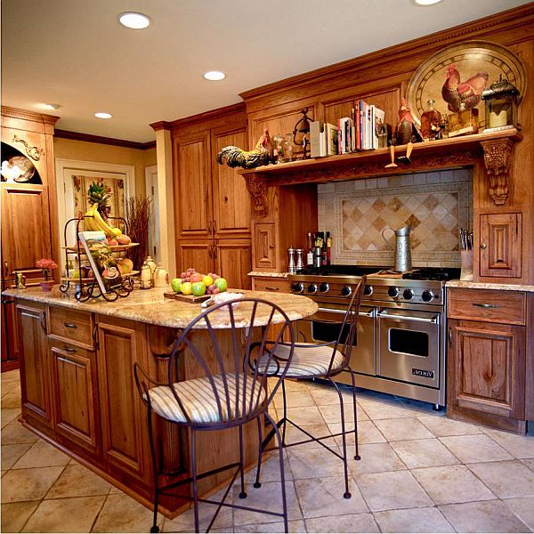 Creatice Country Style Kitchen Furniture for Large Space