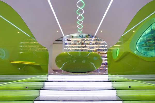 Awesome Modern Pharmacy Design by Karim Rashid