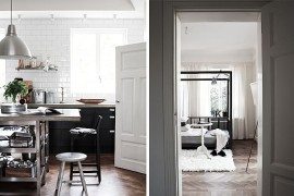 Scandinavian House Designed with Simple Black and White Hues