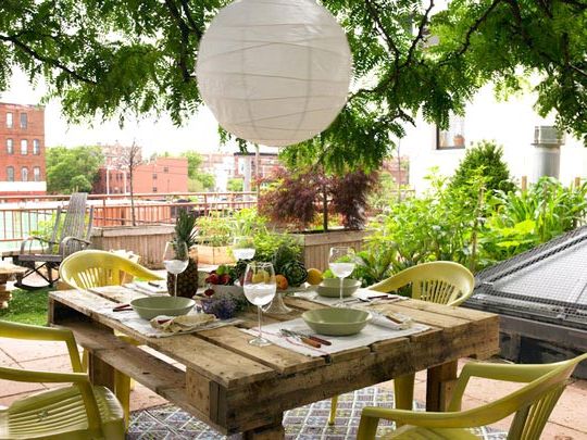 Pallets Outdoor Dining Table