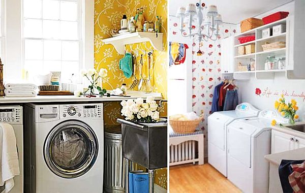 wallpaper laundry room