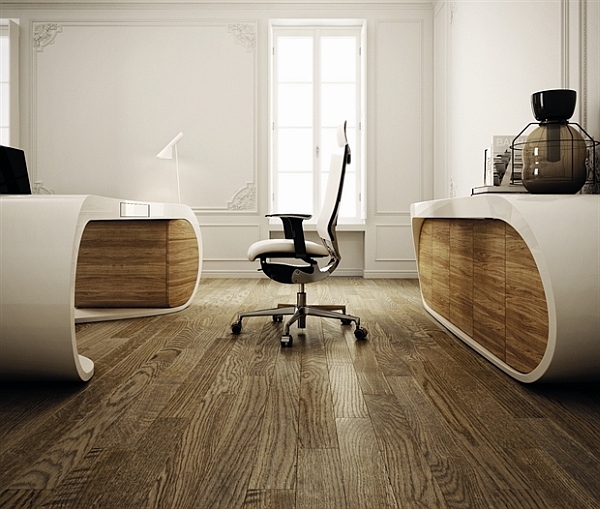 Ultra-modern Goggle Office Desks - Rounded Shapes Design Ideas