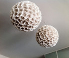 cupcake paper orb chandelier