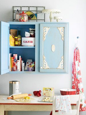 kitchen furniture facelift with appliques and paint Repurposing and Rejuvenating Furniture with Appliqués