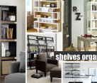 modern shelves organization