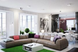 Luxurious Apartment in Ukraine Showcases sleek organization and stylish design