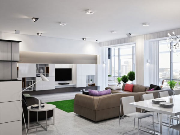 spacious modern ukranian apartment 2 contemporary living room Luxurious Apartment in Ukraine Shows How to Be Organized, And Chic