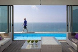 Netanya Penthouse in Israel Has Amazing Panoramic Mediterranean Sea Views & Luxury Decor