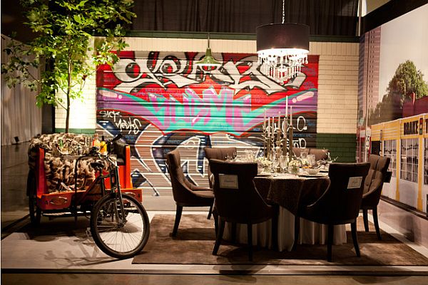 Graffiti Dining Room Design Vandalizing your Home With Graffiti: The Messy Art That Speaks Volumes