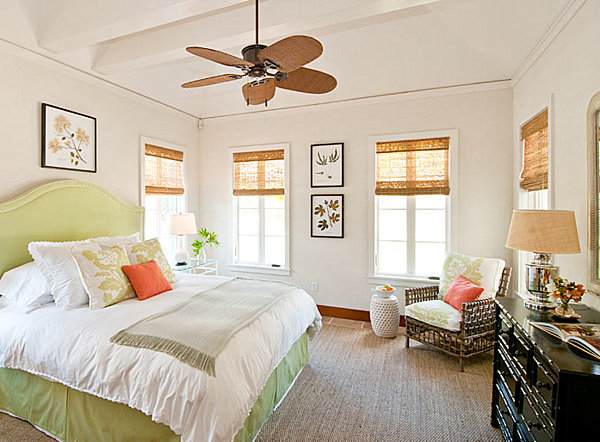 Airy tropical bedroom