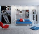 Living room decorating with a space theme