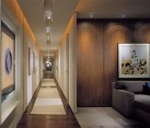 Modern hallway with recessed lights