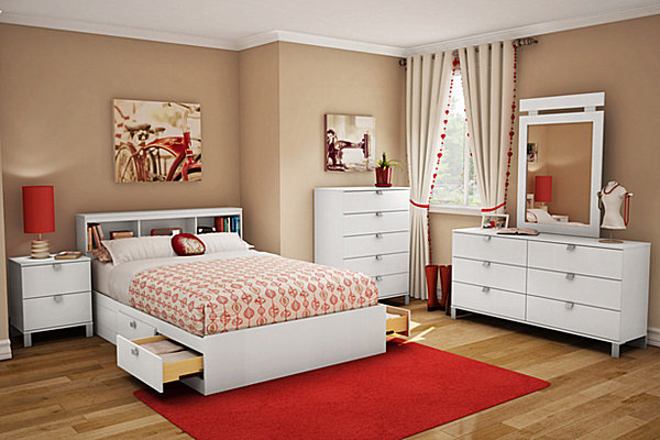 Red Black And White Teenage Bedroom Home Decorating Excellence