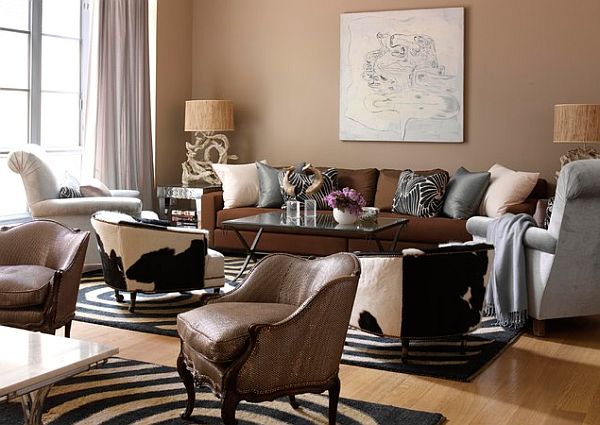 elegant safari living room decor