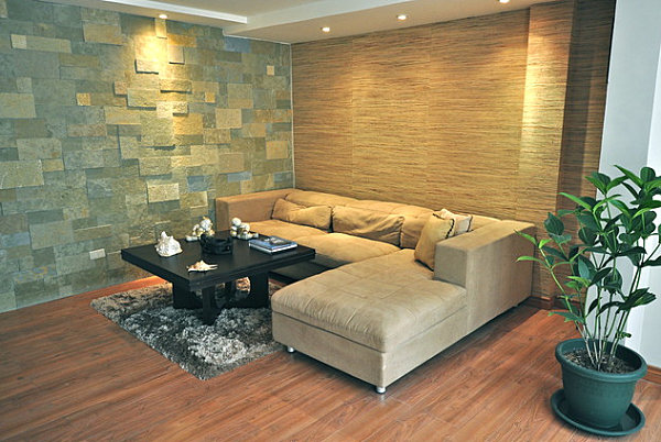 textured living room walls