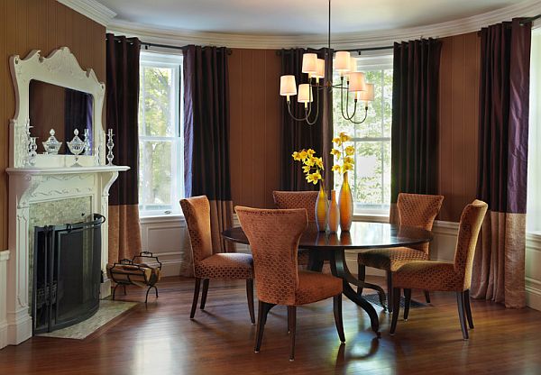 Round Dining Room Table with Transitional