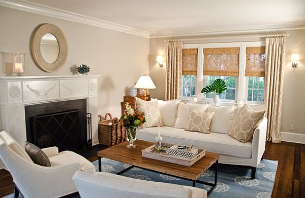 traditional living room window treatments