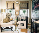 Elegant plants in an eclectic living room