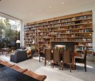 Living room library at the Goodman Residence/ by Abramson Teiger Architects
