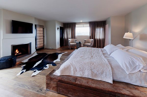 Rustic Wood Platform Bed Frame