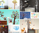 Beautiful nursery room wall decals