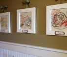 kids paintings on the walls