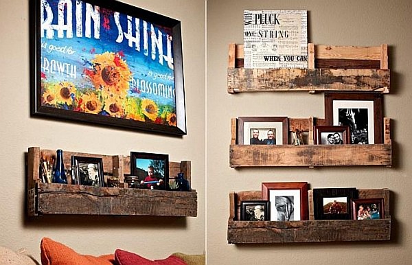 Wall Shelves Made Out of Pallets