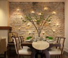 dining room accent wall stone