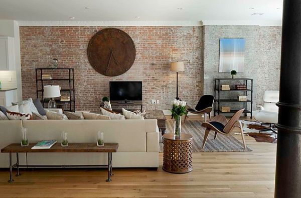 Brick Wall Inside Living Room
