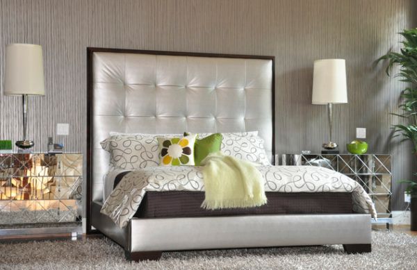 headboard beds diy bed king ideas headboard upholstered tall for size Silver with a tufted
