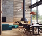 industrial feel for a duplex loft-like residence