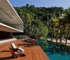 wood deck at the pool