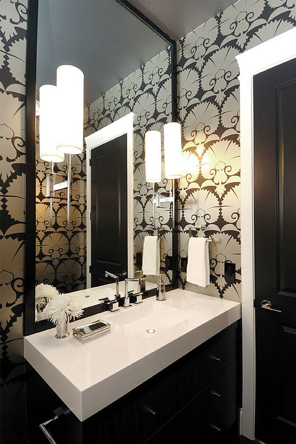 art deco wallpaper for the bathroom - Decoist