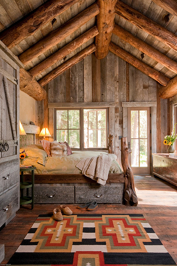 Rustic Cabin Interior Design Bedrooms Ideas