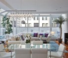 Bright colored contemporary living room