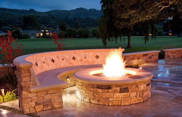 patio with firepit