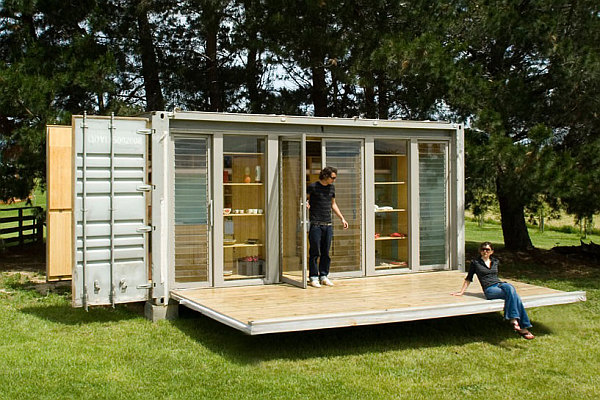 Compact and Sustainable Port-A-Bach Shipping Container Holiday Home