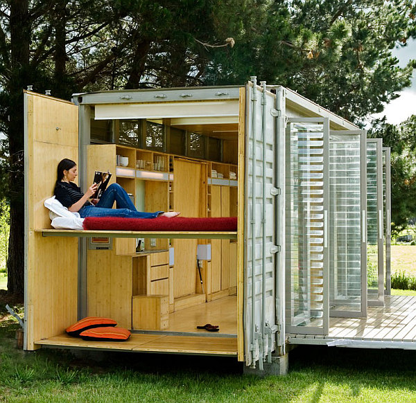 Compact and Sustainable Port-A-Bach Shipping Container Holiday Home