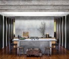 white washed ceiling beams