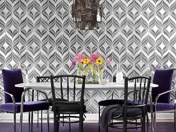 bold wallpaper for dining room